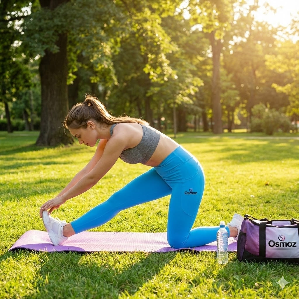 Legging Bleu Horizon – Éco-Responsable & Anti-UV